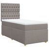 vidaXL Boxspringbett mit Matratze Taupe 80x200 cm Stoff