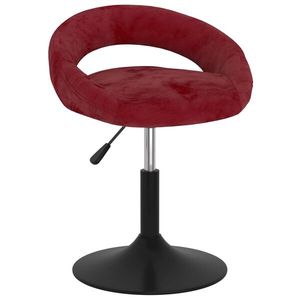 vidaXL Esszimmerstuhl Drehbar Weinrot Samt