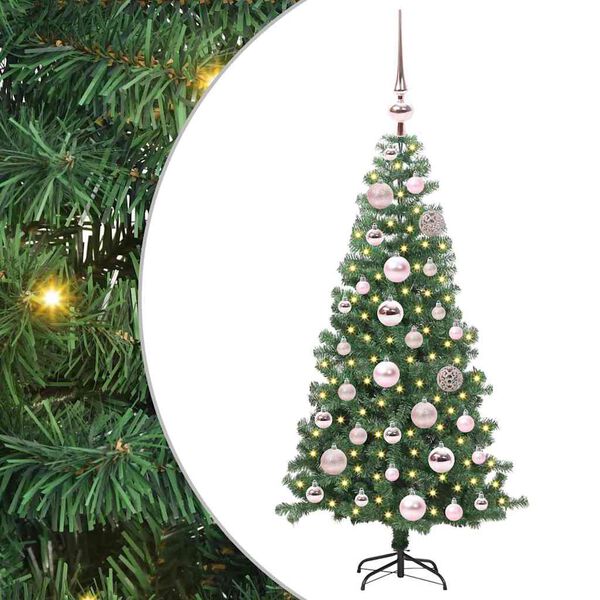 vidaXL Weihnachtsbaum mit 150 LEDs mit St&auml;nder Gr&uuml;n 120 cm PVC