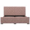 vidaXL Bettgestell Rosa Samt 140x200 cm