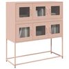 vidaXL Sideboard Rosa 100,5x39x107 cm Kaltgewalzter Stahl