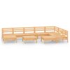 vidaXL 10-tlg. Garten-Lounge-Set Massivholz Kiefer