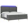 vidaXL Boxspringbett mit Matratze mit Kopfteil Grau 200 x 200 cm Stoff