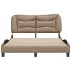 vidaXL Bettgestell ohne Matratze "Hvar" Cappuccino-Braun 140x190 cm Kunstleder