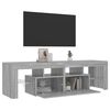 vidaXL TV-Schrank mit LED-Leuchten Grau Sonoma 140x36,5x40 cm