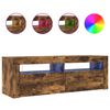 vidaXL TV-Schrank mit LED-Leuchten Räuchereiche 120x35x40 cm