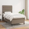 vidaXL Boxspringbett mit Matratze Taupe 90x200 cm Stoff