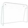 vidaXL Fu&szlig;balltor mit Netz Wei&szlig; 214x75x152 cm Stahl & Polyester