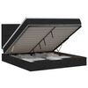 vidaXL Ottoman Bett mit Matratze Schwarz 140 x 200 cm Stoff