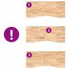 vidaXL Schreibtischplatte Unbehandelt 120x60x2,5 cm Massivholz Eiche