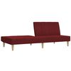 vidaXL Schlafsofa 2-Sitzer mit Hocker Weinrot Stoff