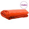 vidaXL Plane 650g / m&sup2; Orange 1,5 x 6 m Canvas mit PVC-Beschichtung