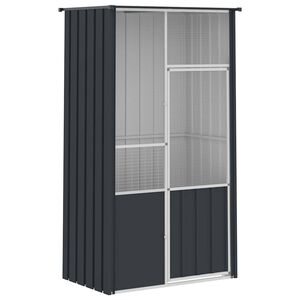 vidaXL Voliere Anthrazit 115x78x200 cm Verzinkter Stahl