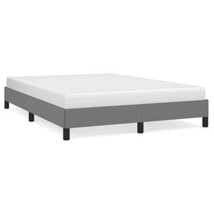 vidaXL Bettgestell ohne Matratze Dunkelgrau 140x200 cm Stoff