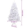 vidaXL K&uuml;nstlicher klappbarer Weihnachtsbaum Wei&szlig; 240 cm PVC und Stahl
