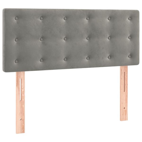 vidaXL Kopfteil Hellgrau 80x5x78/88 cm Samt