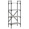 vidaXL B&uuml;cherregal 4 F&auml;cher Grau Sonoma 56x31,5x138,5 cm Holzwerkstoff