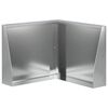 vidaXL St&uuml;tzmauer 50 x 50 x 30 cm Verzinkter Stahl Silber