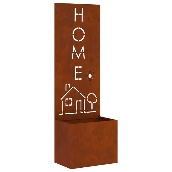 vidaXL Garten Sichtschutz-Leinwand Rostig 50 x 140 cm Wetterfeststahl