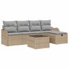 vidaXL Gartensofa-set 6 stk. Poly Rattan