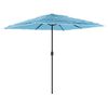 vidaXL Sonnenschirm mit Stahlmast Blau 248x248x248 cm