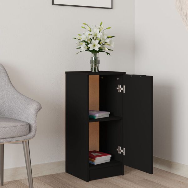 vidaXL Sideboard Schwarz 30x30x70 cm Holzwerkstoff