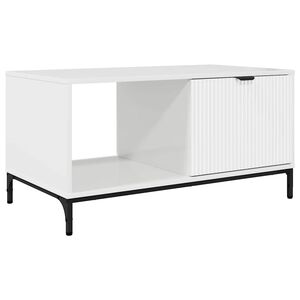 vidaXL Couchtisch Hochglanz Wei&szlig; 90 x 49 x 46 cm Holzwerkstoff