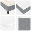 vidaXL Boxspringbett mit Matratze Hellgrau 90 x 190 cm Stoff