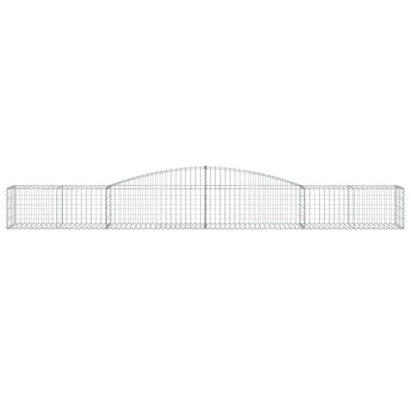 vidaXL Gabionen mit Hochbogen 5 Stk. 400x50x40/60cm Verzinktes Eisen