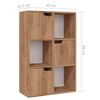 vidaXL B&uuml;cherregal Braun Eichen-Optik 60x27,5x88 cm Holzwerkstoff