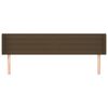 vidaXL Kopfteil mit Ohren Dunkelbraun 183x16x78/88 cm Stoff