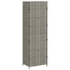 vidaXL Gartenschrank Grau 59x40x180 cm Poly Rattan