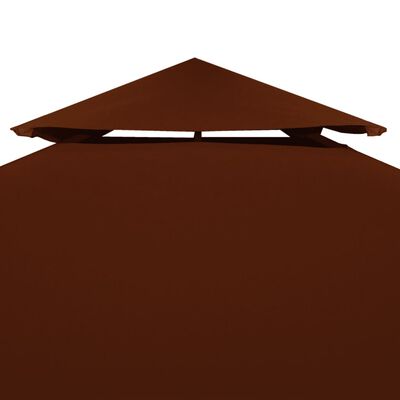 vidaXL Pavillon-Dachplane mit Kaminabzug 310 g/m² 4x3 m Terrakotta