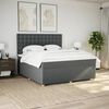 vidaXL Boxspringbett mit Matratze Dunkelgrau 180x200 cm Stoff