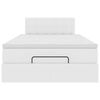 vidaXL Ottoman-Bett mit Matratze Wei&szlig; 120x200 cm Kunstleder