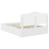 vidaXL Bettrahmen mit Kopfteil Wei&szlig; 140 x 190 cm Holzwerkstoff