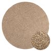 vidaXL Teppich 120 cm Jute-Optik Innen und Au&szlig;en