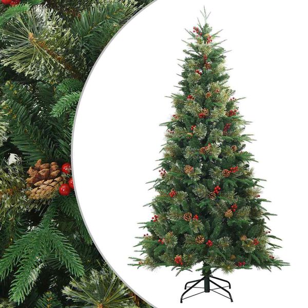 vidaXL K&uuml;nstlicher klappbarer Weihnachtsbaum mit St&auml;nder Gr&uuml;n 180 cm