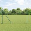 vidaXL Zaunpfosten Gr&uuml;n 50 x 1,5 m (50 mm Maschen) Stahl und PVC