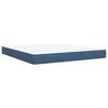 vidaXL Boxspringbett mit Matratze Dunkelblau 180x200 cm Samt