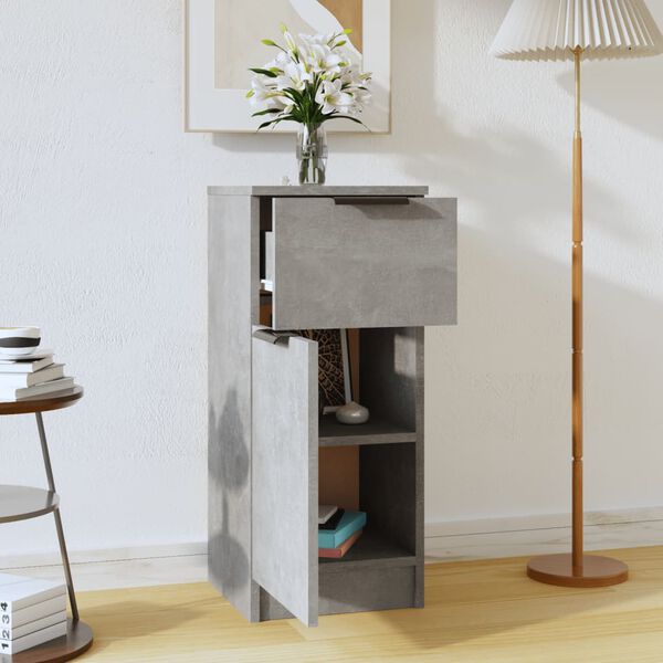 vidaXL Sideboard Betongrau 30x30x70 cm Holzwerkstoff