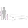 vidaXL Kindersofa Creme 100x54x33 cm Samt