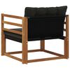 vidaXL Outdoor-Sofagarnitur Massives Akazienholz und Textilene Natur