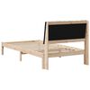 vidaXL Bettrahmen mit Kopfteil Braun 100 x 200 cm Massives Kiefernholz