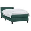 vidaXL Boxspringbett mit Matratze Dunkelgr&uuml;n 100x210 cm Samt