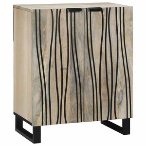 vidaXL Sideboard Weiß 60 x 33.5 x 75 cm Massivholz Mango