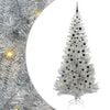 vidaXL Weihnachtsbaum mit 300 LEDs mit St&auml;nder Silber 240 cm PET