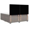 vidaXL Boxspringbett mit Matratze Taupe 200x200 cm Stoff