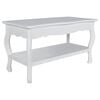 vidaXL Couchtisch mit Ablage MDF Wei&szlig;