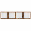vidaXL Hundetor mit St&auml;ndern 4 pcs Ger&auml;ucherte Eiche 100 x 100 cm